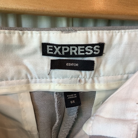 Express Editor Trouser Dress Pants Womens 6R Gray Stretch - Picture 6 of 7